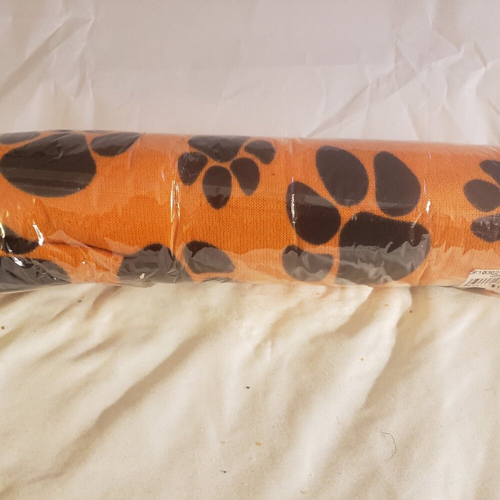 Orange with Black Paws Sports Scarf